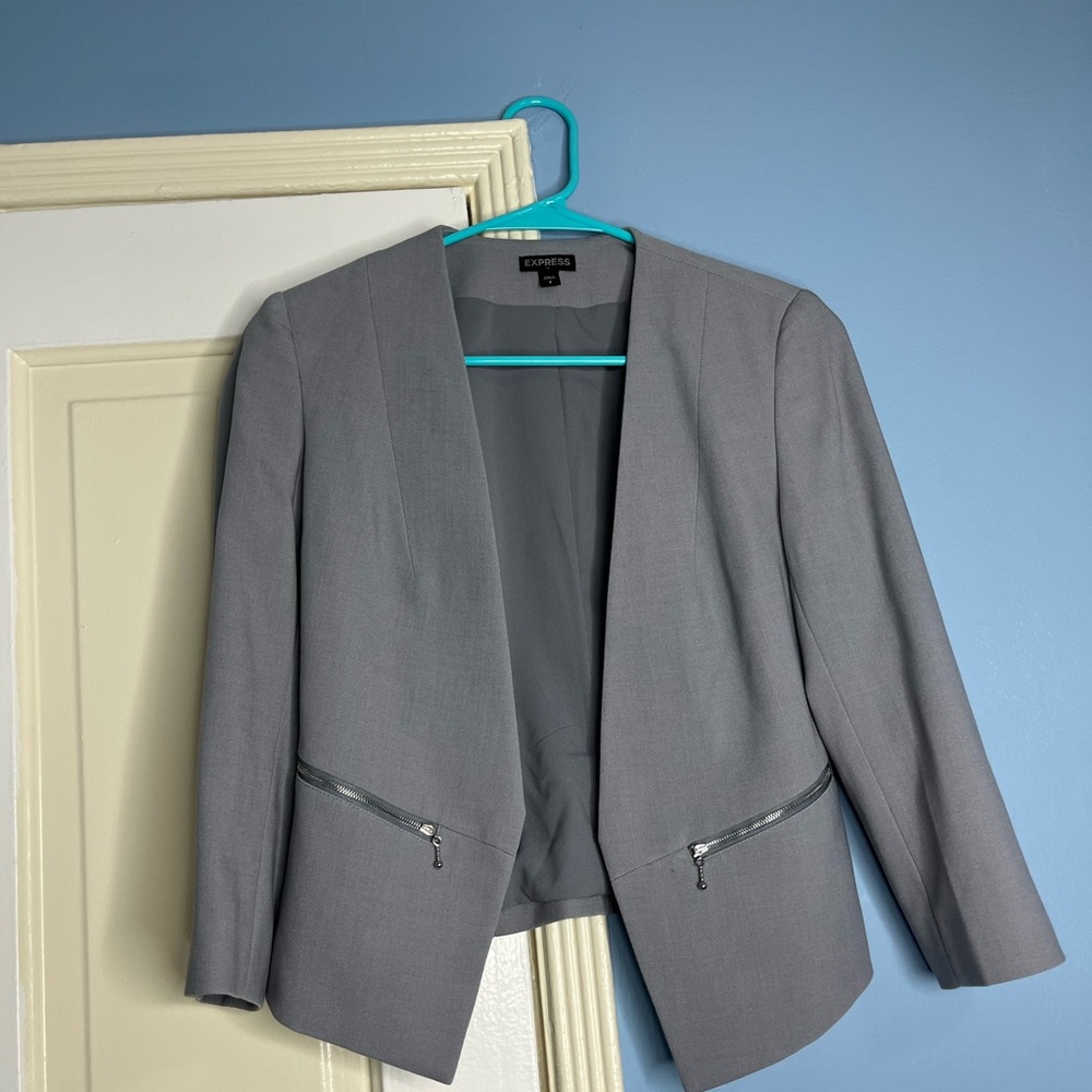 Gray Express Open Front Blazer - image 1